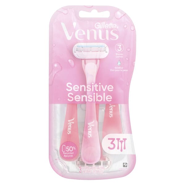 gil31389_v_17.jpg Venus, для чувствительной кожи, 3 одноразовых бритвенных станка — Gillette