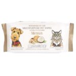 Professional Pet Care, универсальные салфетки для животных, для собак и кошек, с овсянкой и кокосом, без отдушек, 75 предварительно увлажненных салфеток — Giovanni