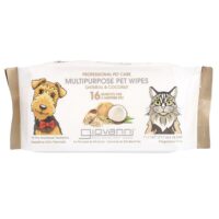Professional Pet Care, универсальные салфетки для животных, для собак и кошек, с овсянкой и кокосом, без отдушек, 75 предварительно увлажненных салфеток — Giovanni