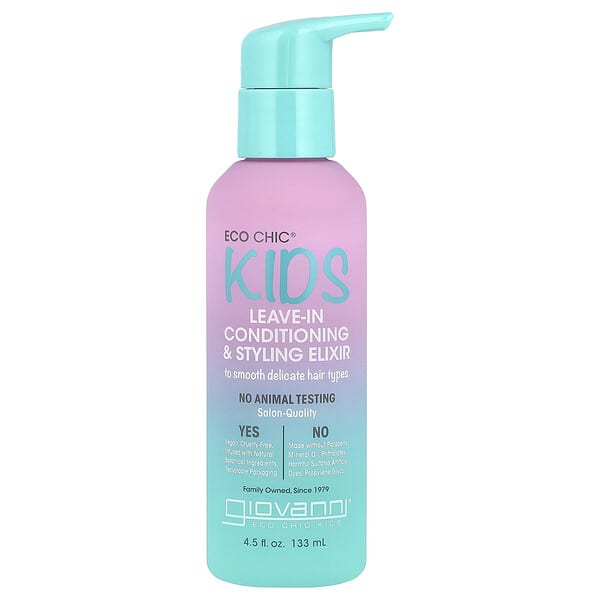 gio18934_v_8.jpg Eco Chic® Kids, несмываемый эликсир для кондиционирования и укладки, 133 мл (4,5 жидк. унц.) — Giovanni