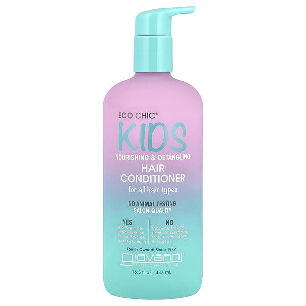 gio18959_v_8.jpg Eco Chic® Kids, питательный кондиционер для волос, для всех типов волос, 487 мл (16,5 жидк. унц.) — Giovanni