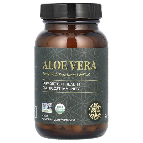 glh03029_v_8.jpg алоэ вера, 60 капсул (180 мг в 1 капсуле) — Global Healing