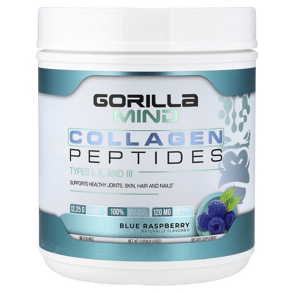 gll51081_v_9.jpg пептиды коллагена, со вкусом голубой малины, 435 г (0,959 фунта) — Gorilla Mind