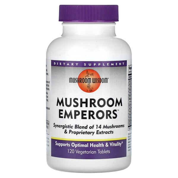gme10800_v_8.jpg Mushroom Emperors, 120 вегетарианских таблеток — Mushroom Wisdom