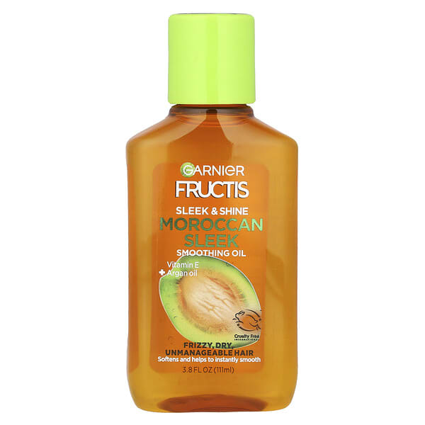 gnr29039_v_16.jpg Fructis, Sleek & Shine, марокканское масло для разглаживания гладкости, 111 мл (3,8 жидк. Унции) — Garnier