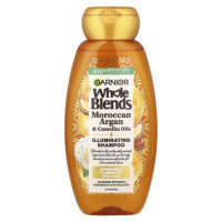 Whole Blends, шампунь для придания блеска, «Экстракты масел камелии и марокканской арганы», 370 мл — Garnier