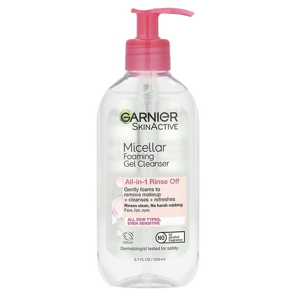 gnr51284_v_14.jpg SkinActive, мицеллярная пенка для умывания, универсальное смываемое средство, 200 мл (6,7 жидк. унц.) — Garnier
