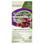 Wild & Pure™, ресвератрол+, 60 вегетарианских капсул — Genceutic Naturals