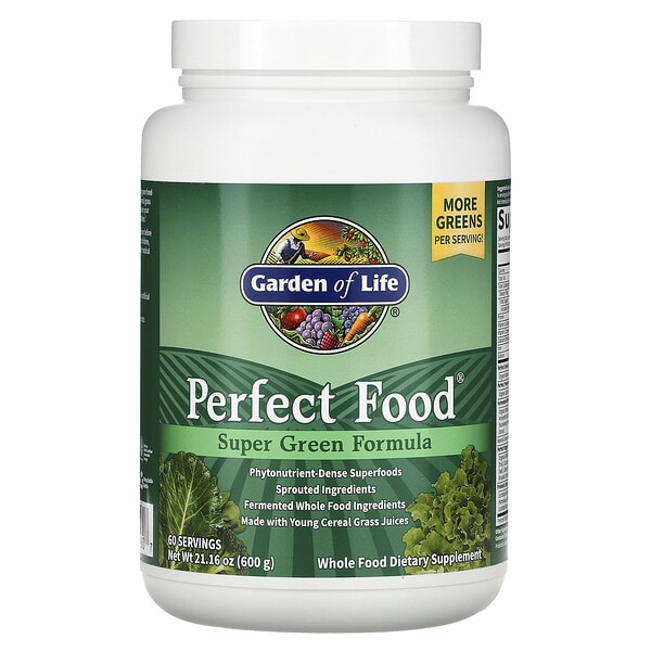 gol11160_v_35.jpg Perfect Food, добавка из суперзелени, 600 г (21,16 унции) — Garden of Life