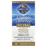 Primal Defense®, Ultra, усовершенствованная формула с пробиотиками, 90 вегетарианских капсул UltraZorbe™ — Garden of Life