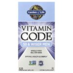 Vitamin Code®, мультивитамины из цельных продуктов для мужчин от 50 лет, 120 вегетарианских капсул — Garden of Life