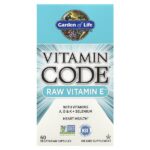 Vitamin Code®, сырой витамин E, 60 растительных капсул — Garden of Life