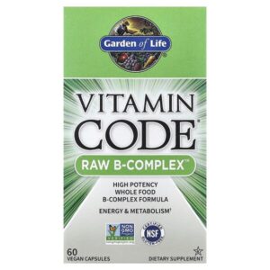 Vitamin Code, Raw B-Complex, комплекс витаминов группы В, 60 веганских капсул — Garden of Life
