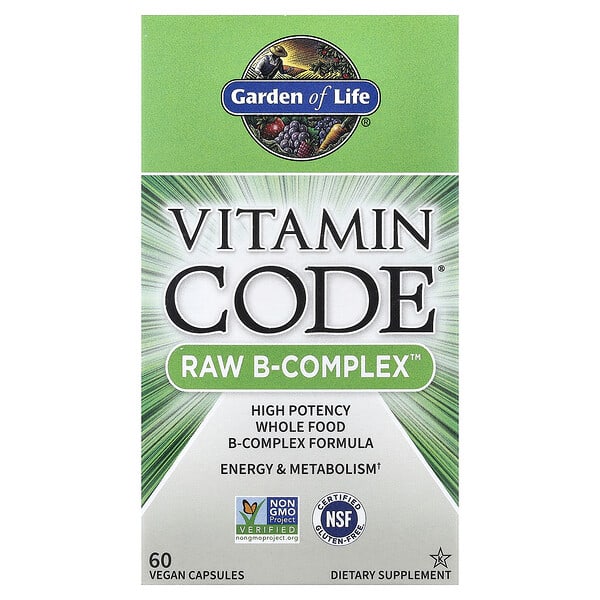 gol11380_v_142.jpg Vitamin Code, Raw B-Complex, комплекс витаминов группы В, 60 веганских капсул — Garden of Life