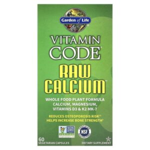 Vitamin Code®, необработанный кальций™, 60 вегетарианских капсул — Garden of Life