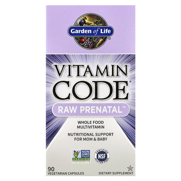 gol11392_v_93.jpg Vitamin Code, RAW Prenatal, 90 вегетарианских капсул — Garden of Life