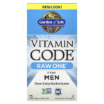 Vitamin Code®, RAW One™, мультивитаминная добавка для мужчин, для приёма 1 раз в день, 75 вегетарианских капсул — Garden of Life