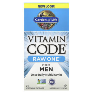 Vitamin Code®, RAW One™, мультивитаминная добавка для мужчин, для приёма 1 раз в день, 75 вегетарианских капсул — Garden of Life
