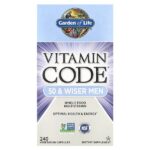 Vitamin Code, мультивитамины из цельных продуктов для мужчин от 50 лет, 240 вегетарианских капсул — Garden of Life