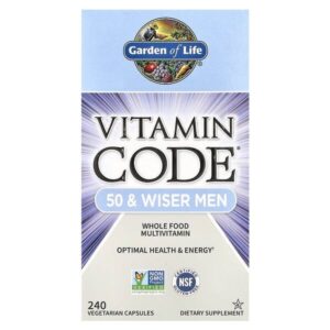 Vitamin Code, мультивитамины из цельных продуктов для мужчин от 50 лет, 240 вегетарианских капсул — Garden of Life