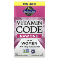 Vitamin Code®, RAW One™, мультивитаминная добавка для женщин, для приёма 1 раз в день, 30 вегетарианских капсул — Garden of Life