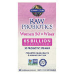 RAW Probiotics, для женщин от 50 лет, 90 вегетарианских капсул — Garden of Life