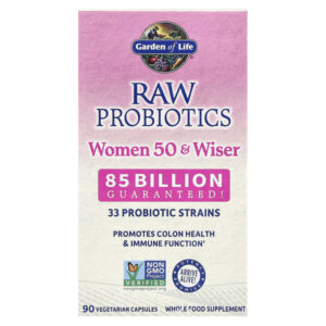 RAW Probiotics, для женщин от 50 лет, 90 вегетарианских капсул — Garden of Life