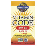 Vitamin Code, Raw D3, 5000 МЕ, 60 вегетарианских капсул — Garden of Life
