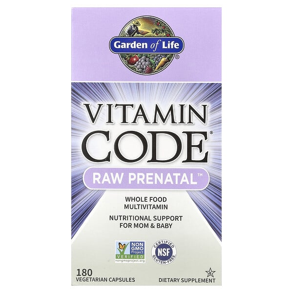 gol11590_v_53.jpg Vitamin Code®, RAW Prenatal™, витамины для беременных, 180 вегетарианских капсул — Garden of Life