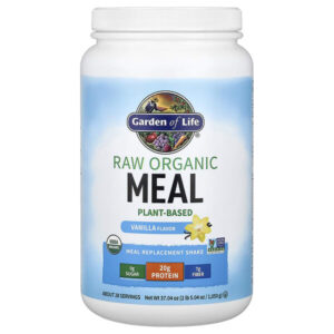 RAW Organic, коктейль-заменитель еды, ваниль, 1050 г (2 фунта 5,04 унции) — Garden of Life