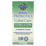 RAW Probiotics, Colon Care, необработанные пробиотики для поддержки здоровья кишечника, 30 вегетарианских капсул — Garden of Life