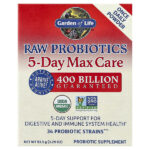 RAW Probiotics, 5-Day Max Care, 93,5 г (3,9 унции) — Garden of Life