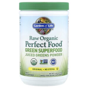 Raw Organic Perfect Food®, зелёный суперфуд, порошок из сока из зелени, классический вкус, 414 г (14,6 унции) — Garden of Life
