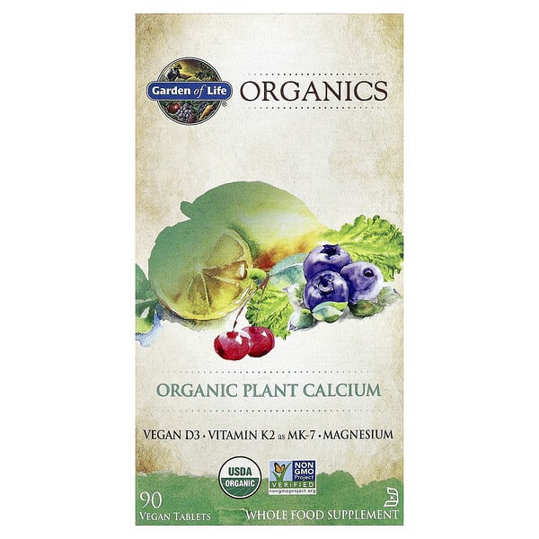 gol11760_v_71.jpg My Kind Organics, органический растительный кальций, 90 веганских таблеток — Garden of Life