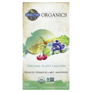 Organics, органический растительный кальций, 180 веганских таблеток — Garden of Life