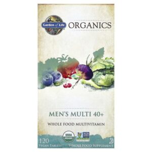 Organics, мультивитамины для мужчин от 40 лет, 120 веганских таблеток — Garden of Life
