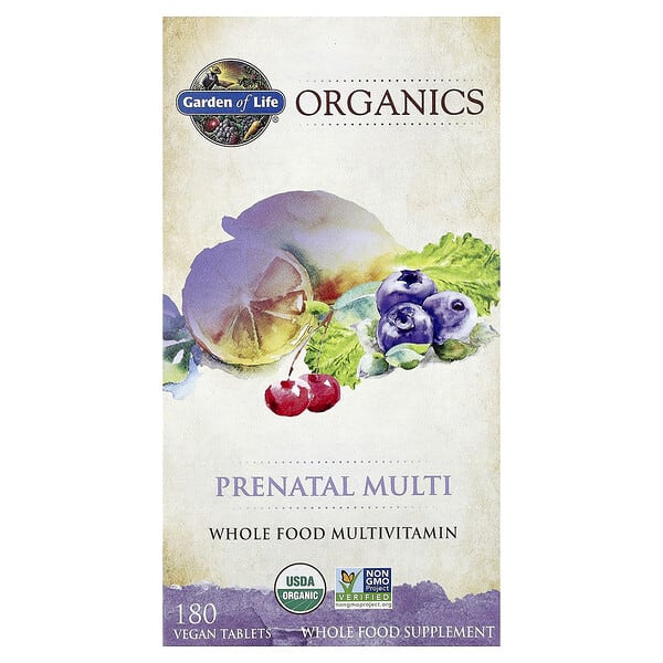 gol11771_v_109.jpg Organics, пренатальные мультивитамины, 180 веганских таблеток — Garden of Life