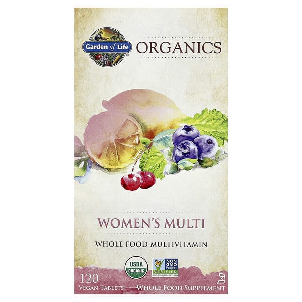gol11774_v_118.jpg Organics, мультивитамины для женщин, 120 веганских таблеток — Garden of Life