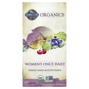 Organics, для женщин, для приема один раз в день, 60 веганских таблеток — Garden of Life