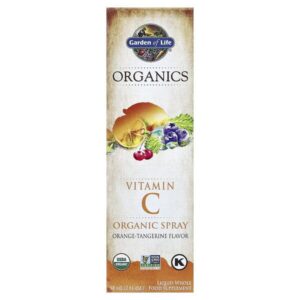Organics, органический спрей с витамином C, апельсин и мандарин, 58 мл (2 жидк. унции) — Garden of Life