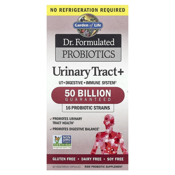 gol12006_v_88.jpg Dr. Formulated Probiotics, Urinary Tract+, 60 вегетарианских капсул — Garden of Life