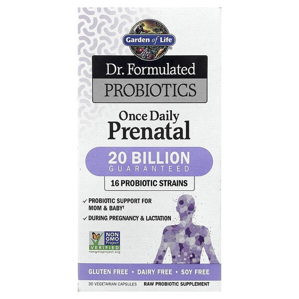 gol12008_v_57.jpg Dr. Formulated Probiotics, пробиотики, одна таблетка в день во время беременности, 30 вегетарианских капсул — Garden of Life