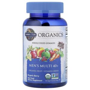 Organics, мультивитамины для мужчин старше 40 лет, со вкусом органических ягод, 120 веганских жевательных таблеток — Garden of Life
