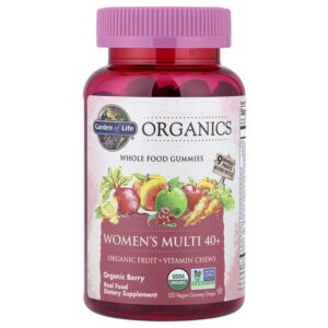 Organics, мультивитамины для женщин старше 40 лет, органические ягоды, 120 веганских жевательных таблеток — Garden of Life