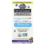Dr. Formated Probiotics, Organic Kids +, вкусные органические ягоды и вишня, 30 вкусных жевательных таблеток — Garden of Life
