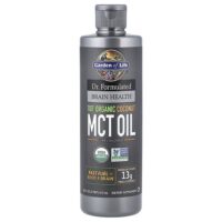 Цельнопищевой магний Formulated Brain Health, 100% органическое кокосовое масло со среднецепочечными триглицеридами, без добавок, 473 мл (16 жидк. унц.) — Garden of Life