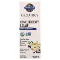 Organics, бузина и сон для детей, сироп для укрепления иммунитета с травами для приема перед сном, цинк и витамин C, 116 мл (3,92 жидк. унции) — Garden of Life
