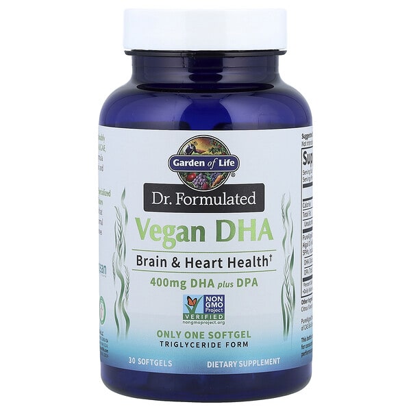 gol12932_v_32.jpg Dr. Formulated Vegan DHA Plus DPA, 30 Softgels — Garden of Life