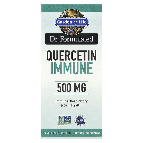 gol13054_v_44.jpg Компания Dr. Formulated, кверцетин для иммунитета, 500 мг, 30 вегетарианских таблеток — Garden of Life