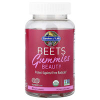 Beets Gummies Beauty, малиновый, 60 фруктовых жевательных мармеладок — Garden of Life